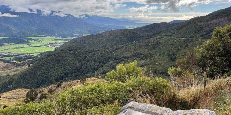 View from Takaka Hill towards Golden Bay